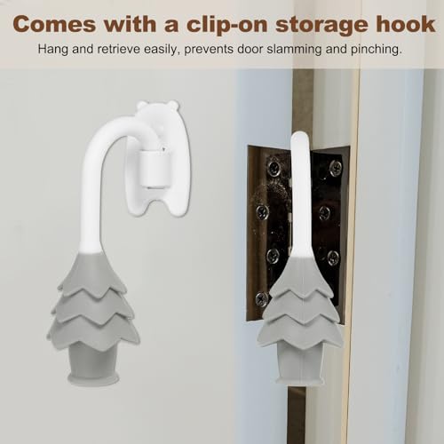 uxcell 4 Pcs Silicone Door Pinch Guard, Hanging Finger Pinch Guard, Gray - color: Gray