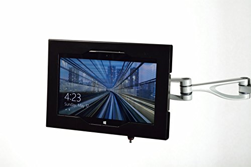 TABcare Locking Wall Mount Metal Enclosure for Acer Switch Alpha 12 - Kiosk, POS, Store, Show Display (Black w Dynamag Adapter) - color: Black w Dynamag Adapter