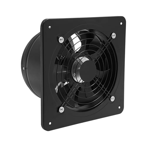 DNYSYSJ 10 Inch High Airflow Exhaust Fan Square Wall Mount 741 CFM - color: Black,10",100W