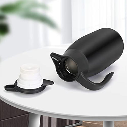 70oz Thermal Coffee Carafe Insulated Coffee Thermos, Stainless Steel Insulated Vacuum Coffee Carafes For Keeping Hot, Double Walled Insulated Vacuum Flask, Tea Water Coffee Dispenser Airpot - color: Black