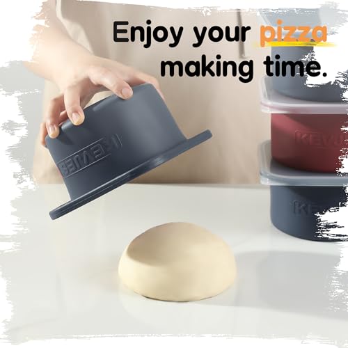 PLUS 1000ml Pizza Dough Proofing Containers, 2-Pack, Blueberry - color: Blueberry