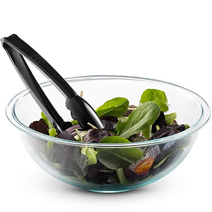9-Inch Plastic Serving Tongs (36-Pack) Heavy-Duty Black Tongs - size: 36 Pack