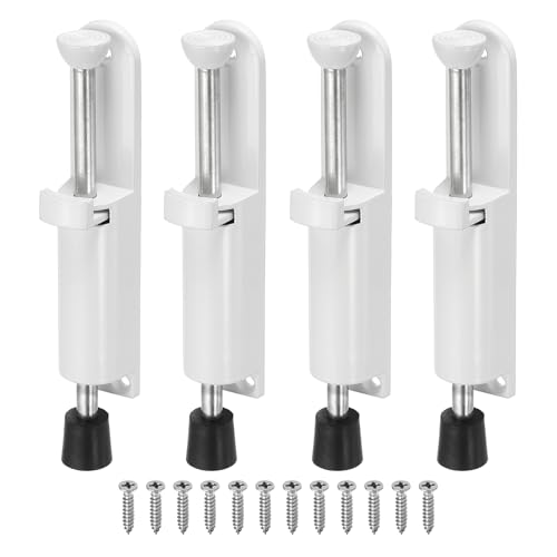 uxcell 4Pcs Kickdown Door Stop for Ground Gap 0-45mm White - color: White, size: for 0-45mm