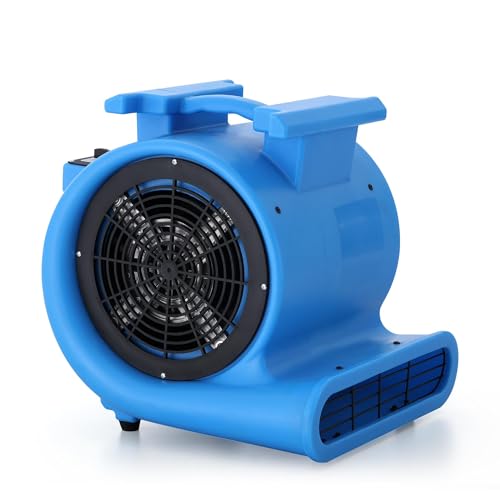 HOMREST 1HP 4000 CFM Air Mover Blower Fan,Heavy Duty Carpet Dryer Floor Fan with 3 Speeds,3 Positions & Daisy Chain Industrial Air Movers for Water Damage Restoration,Janitorial,Home Drying