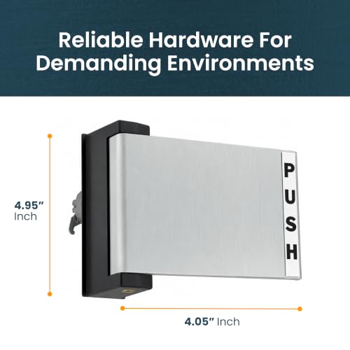 Adams Rite Push Paddle Storefront Door Handle, 6"x4.5", Left, Aluminum, PD - color: Aluminum Silver, style: Left Hand