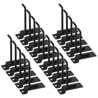 Swpeet 20Pcs 4 Inch Heavy Duty Slatwall Hooks Assortment Kit, Slatwall Accessories Slatwall Panel Hooks Garage Organization Slat Wall Hooks Pegboard Gridwall Hooks Display Hooks for Retail Black - size: 4 Inch