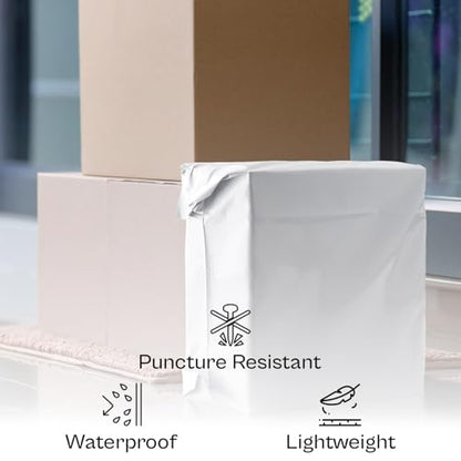 PSBM 6700 PCS 15 x 20 Inch White Expansion Poly Mailer, Self Seal Expandable Gusseted Shipping Envelope, Ideal for Packing and Shipping Cloths, Documents, Books, Gifts, Jewelry and More