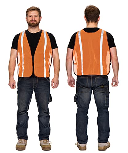 KAYGO Reflective High Vis Safety Vest Mesh for Men and Women KG0008 - color: Orange