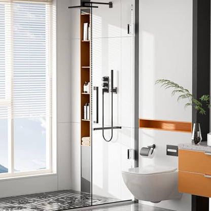 Alise Glass Shelf Brackets, Fits 8–12 mm Glass for Shower Use, 2 Pack - color: Polished Chrome