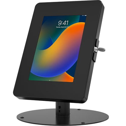 Premium iPad Retail POS Stand – CTA Upscale Tablet Kiosk Stand with 360 Degree Rotation & Locking for Retail, Restaurants & More – for iPad mini 1-7 Gen - Samsung Tab A 8” & More - Black (PAD-HSKSBS)