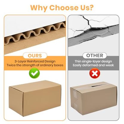 6x4x3 Inch Small Transport Box, Small Cardboard Box (12Pcs Brown) - color: Brown