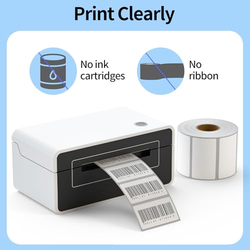 10 Rolls Direct Thermal Label 2x1, Thermal Labels for Barcodes, Return Address, File Folders - Barcode Stickers Compatible with Rollo, Munbyn, Zebra, Godex, 1000 Lable/Roll - size: 2" x 1"