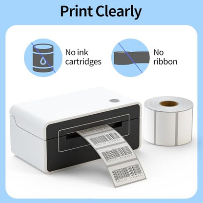 10 Rolls Direct Thermal Label 2x1, Thermal Labels for Barcodes, Return Address, File Folders - Barcode Stickers Compatible with Rollo, Munbyn, Zebra, Godex, 1000 Lable/Roll - size: 2" x 1"
