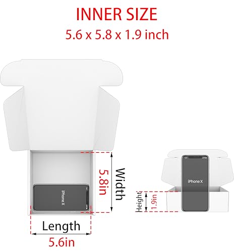 6x6x2 Shipping Boxes Set of 25, Brown Mailer Corrugated Cardboard Box - color: Brown, size: 6"x6"x2"/25-pack