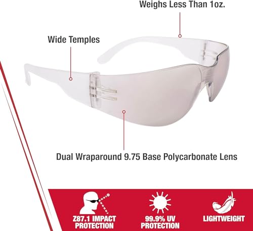 Radians MR0190ID Mirage Sleek Design Lightweight Men/Women Glasses with Distortion Free Indoor/Outdoor Lens, One Size - color: Multi, size: 1 Count (Pack of 1)