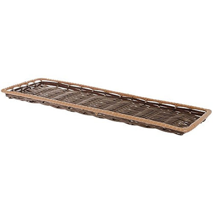 HUBERT Two -Tone Beige Storage Basket- 9"L x 26"W x 1"H