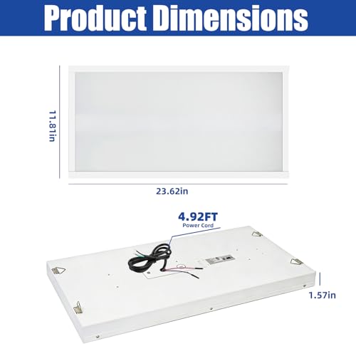 200W LED Linear High Bay Shop Light, 24000LM High Bay Led Shop Lights, 5000K Linear Hanging Shop Light, 600W-800W HPS Eqv., 100-277V Commercial Hanging Lamp for Garage Warehouse