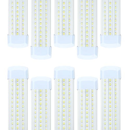 10PCS 8FT LED Shop Lights 120W 19200LM 6500K T8 V-Shape Linkable - size: 8FT-10PCS-6500K