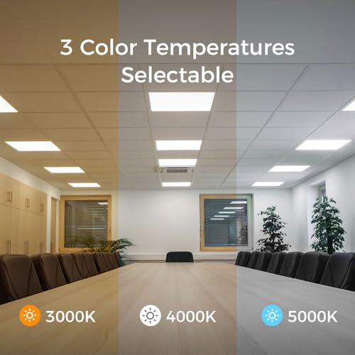 6 Pack 2x2 LED Panel Lights for Drop Ceiling, 0-10V Dimmable - size: 2x2 FT- 6 Pack