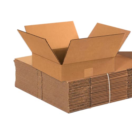 BOX USA 11 x 11 x 3 Corrugated Cardboard Boxes, Flat 11"L x 11"W x 3"H, Pack of 25 | Shipping, Packaging, Moving, Storage Box for Home or Business, Strong Wholesale Bulk Boxes - size: 11x11x3