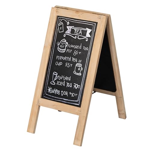 Vintiquewise 15-inch Wooden A-Frame Chalkboard Sign Double-Sided Menu Board Easel for Restaurant Cafe Bar Coffee Shop Bakery Wedding Party Home Business Kitchen Countertop & Tabletop Display, Medium - size: Medium