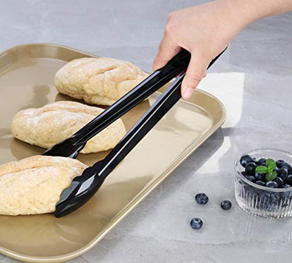 New Star Foodservice 35513 Utility Tong, High Heat Plastic, Scalloped, 12 inch, Set of 12, Black - color: Black (Set of 12)