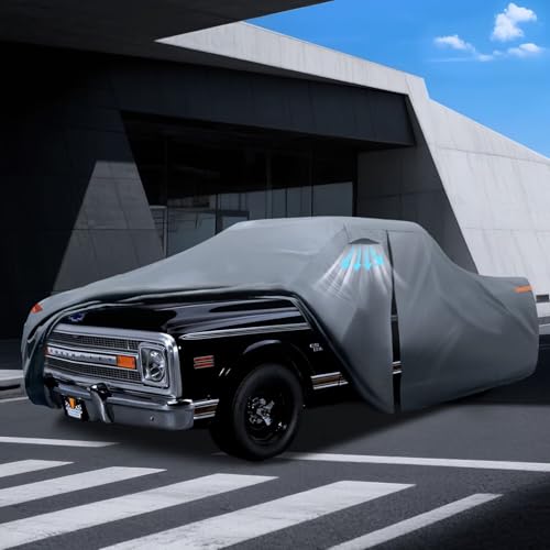 Santa Cruz Truck Cover Custom Fit 2021-2025 Crew Cab Short Bed(4.3') with Door Zipper, 10 Layers Outdoor Heavy Pickup Truck Cover Waterproof All Weather, Wind Dust Sun Protector. - size: Custom fit Hyundai Santa Cruz Crew Cab SB