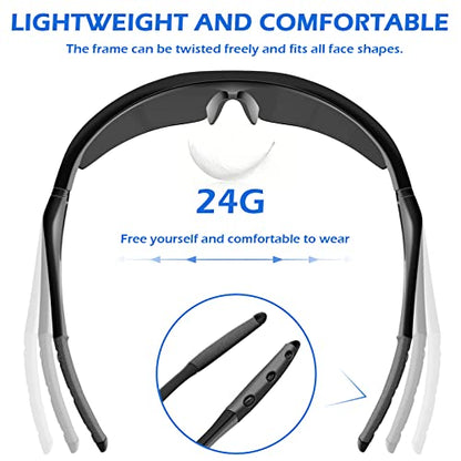 OXG 6 Pack Tinted Safety Glasses for Men Women, ANSI Z87.1 Eye Protection - color: Grey