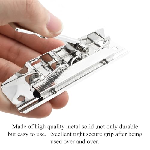 HAHIYO Silver Meta Clips - 3.94 Inches Sturdy Rivet Clipboard Clips (6 Pack), High-Grip Lever, Mountable, office/School/Home - style: LeverType-Silver-3.94in-6p