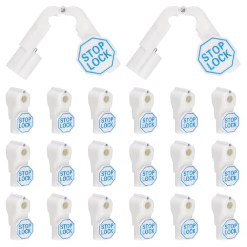 uxcell Pegboard Hook Stop Locks, 6mm White Display Hook Locks 20Pcs - color: White, size: 6mm