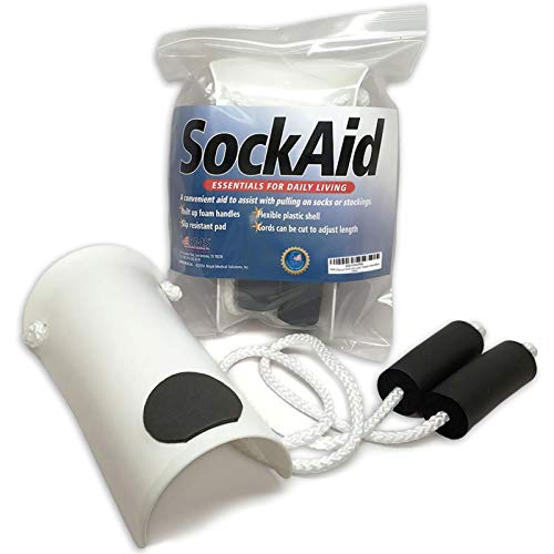 RMS Deluxe Sock Aid - Socks Helper with Foam Handles for Regular Socks