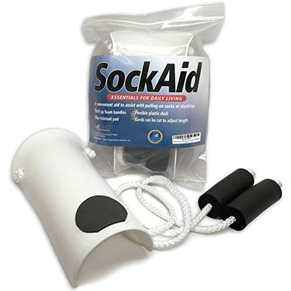 RMS Deluxe Sock Aid - Socks Helper with Foam Handles for Regular Socks