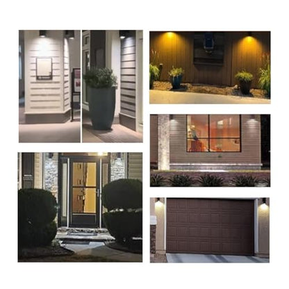 Dusk to Dawn Outdoor Wall Lantern, Waterproof Exterior Lighting - color: Rectangle (Black A-Dusk to Dawn)
