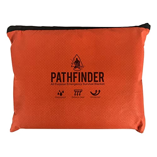 The Pathfinder School All Purpose Emergency Survival Blanket (Orange) - color: Orange