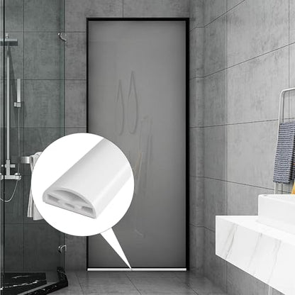 78” White Shower Threshold Water Dam Stopper for Dry Wet Separation - color: White, size: 78inch