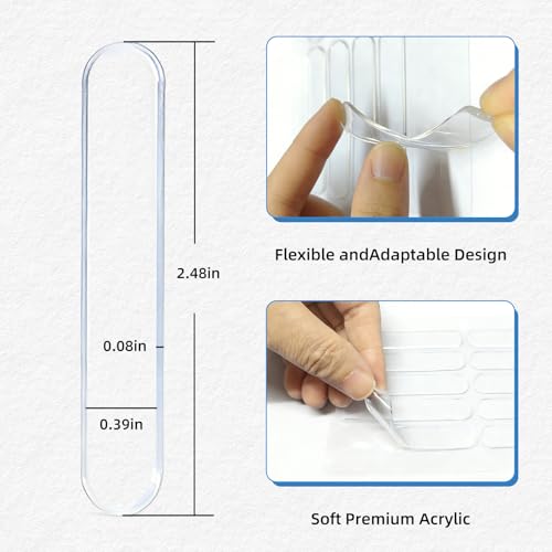 50 PCS Cabinet Door Bumper, Premium Long Strip Door Silencer