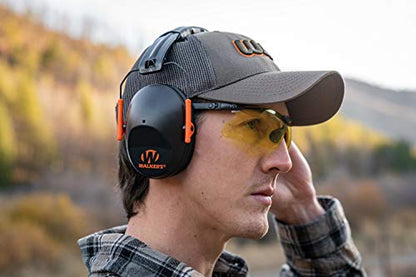 Walker's Unisex Adult's Lightweight Foldable Hearing Protection 22 dB Noise Reduction Pro Low-Profile Earmuffs - color: Orange, size: One Size