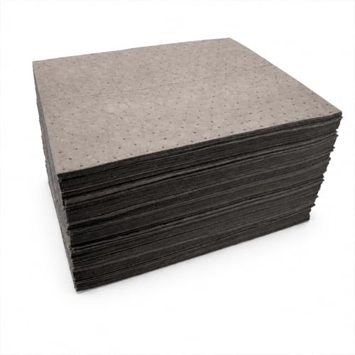 Basics Universal Absorbent Pads 16x18 in, Oil Water Coolant Spill, 200 Pack - size: 200-Pack