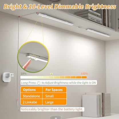 USB Plug-in Motion Sensor Light, ON/Night/Day Modes, Bright&Dimmable - color: Cool White, size: 2-Bar