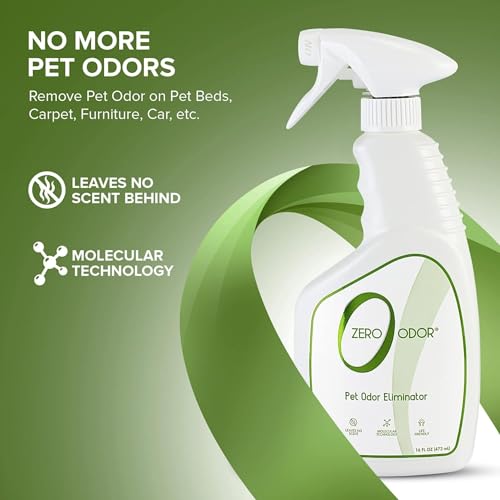 Zero Odor Pet Odor Eliminator Spray for Dog & Cat Urine, Carpet Deodorizer - size: 16 Fl Oz (Pack of 1)