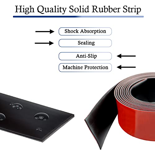 LSGCQ Neoprene Rubber Strips with Adhesive Backing Rubber Sheets - size: 2” Wide x 1/8" Thick x 20' Long