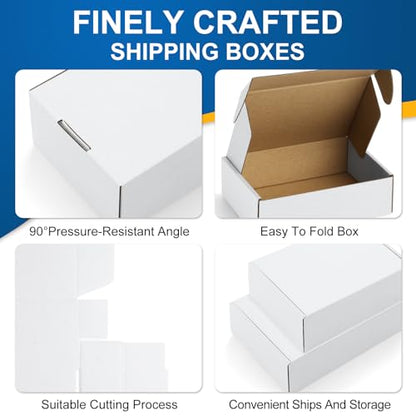Famagic 30 Pack 11x8x2 White Shipping Boxes for Small Business, Gifts - color: White, size: 11x8x2" 30pcs