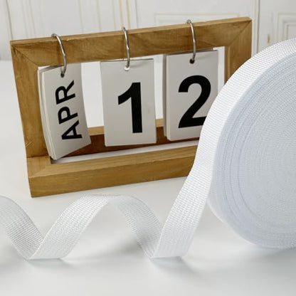 3/4 Inch White Polypropylene Webbing Straps 15Yds for Sewing - color: White, size: 15