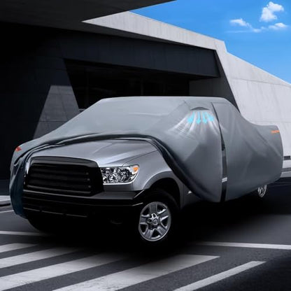 Truck Cover Custom Fit F 150 1997-2026 Regular Long Bed(8'-8.1') with Door Zipper, 10 Layers Heavy Duty Pickup Truck Cover Waterproof All Weather, Car Tarp for Wind Dust Sun Protection. - size: Custom fit Ford F 150 Regular Cab LB