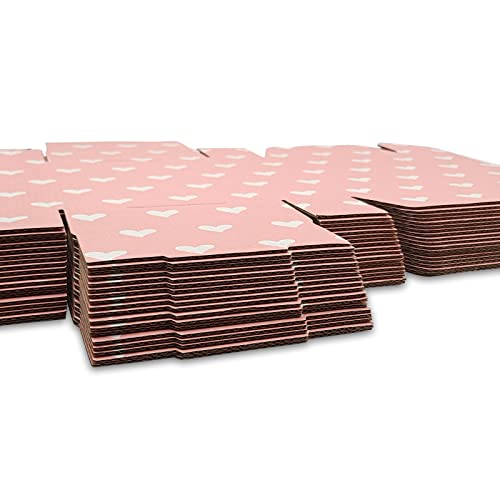 Green Recyclable Cardboard Small Gift Mailer Boxes for Shipping Packaging Craft Mother's Day Gifts Giving Products (Pink, 7.2 x 5.2 x 2 Inch) - color: Pink, size: 7.2 x 5.2 x 2 Inch