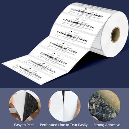 LLIKED 4"x1" Thermal Label, 16800 Strong Adhesive Shipping Labels - size: 4"x1"-12 Rolls