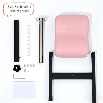 Pedicure Manicure Footrest & Pedicure Stand, Manicure Nail Care Tool, Height Adjustable with Soft Cushion, Non-Slip for Salon, Spa, Home Use, Pink - color: Black & Pink