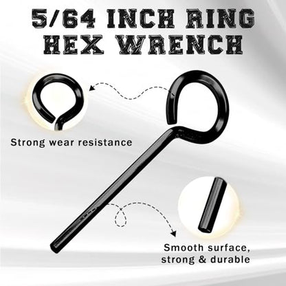 5/64 inch Standard Hex Dogging Key Black, 12 Pcs - color: Black, size: 5/64
