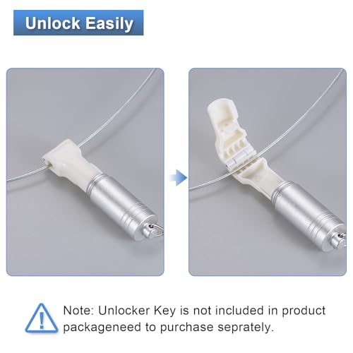 uxcell 50pcs Peg Hook Locks Stop Locks, 4mm ABS Pegboard Display Hook Security Lock, Anti Sweep Theft Stop Locks for Retail Shop and Shopping Center Pegboard Display, White - color: White