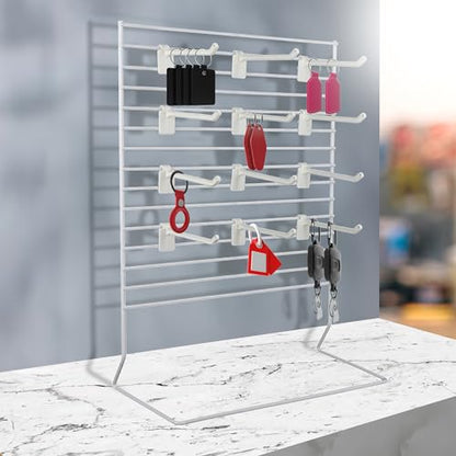 SSWBasics 12-Peg White Wire Countertop Rack - 12 in W x 15 in H - size: 12 Peg